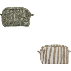 TROUSSE VERTE TAUPE D.21X8X15CM