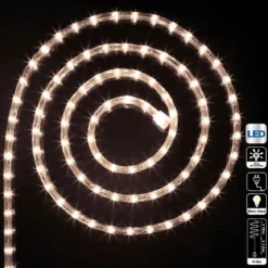 TUBE ELECTRIQUE EXTERIEUR A LED 18M BLANC CHAUD