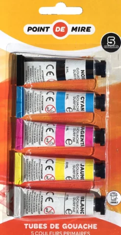 5 TUBES GOUACHES 8ML