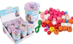 TUBO PERLES BOIS MULTIFORMES 333 PERLES AVEC FIL