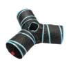 TUNNEL DE JEU POUR CHAT PLIABLE D.70X25CM BLEU