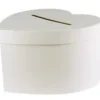 URNE COEUR CARTON BLANC 24.5X25X15CM