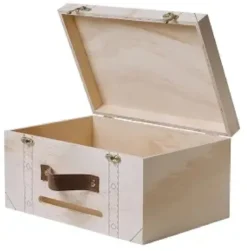 URNE VALISETTE BOIS 30X20X15CM