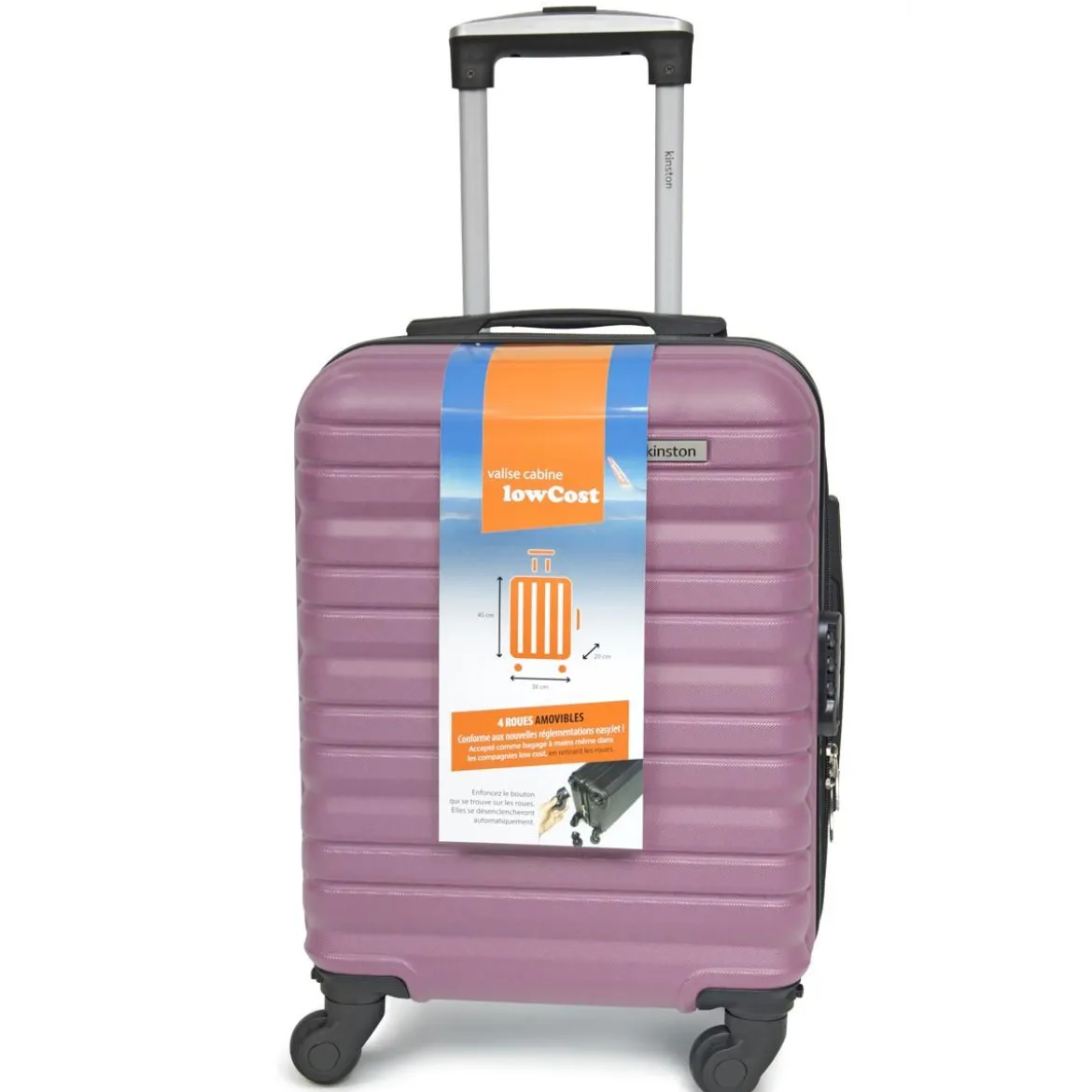 VALISE CABINE KINSTON ROSE 50X36X20CM
