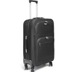 VALISE TISSU 8 ROUES NOIR PM D.60X39X27CM