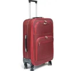 VALISE TISSU 8 ROUES ROUGE GM D.81X50X33CM