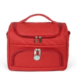 VANITYS TEXTILE MULTIPOCHES ZIPPEES ROUGE PM 14X27X20 CM