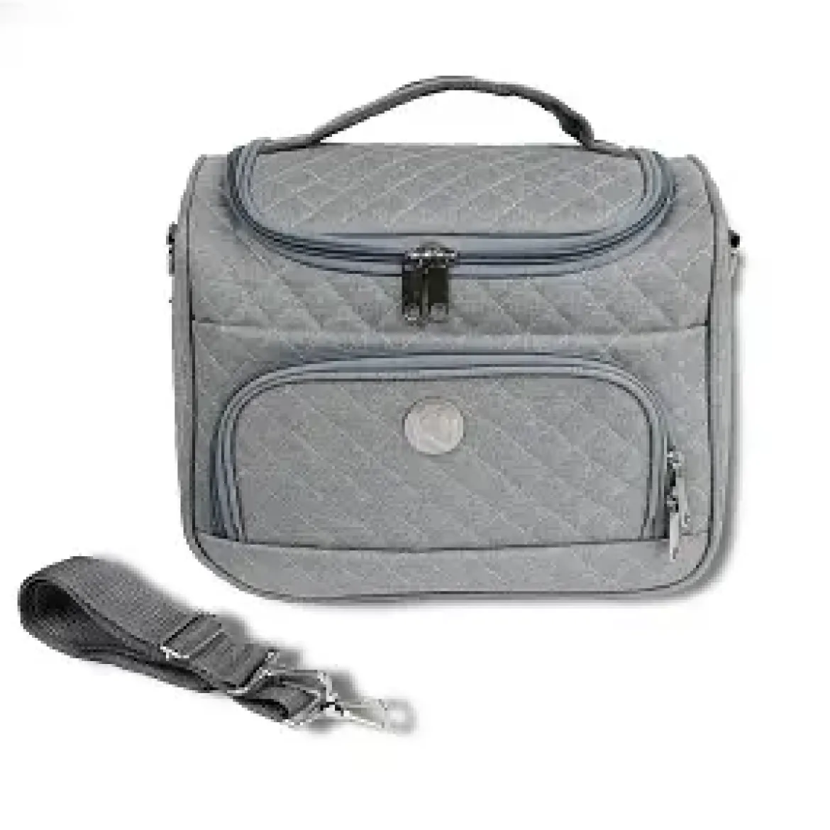 VANITYS TEXTILE ZIPPEES GRIS CHINE GM 24X34X26 CM