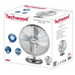 VENTILATEUR DE TABLE CHROME 3 VITESSES 45W