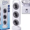 VENTILATEUR DE TABLE 3 HELICES RECHARGEABLE BLANC 37X12X8CM