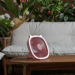 VENTILATEUR LED RECHARGEABLE USB 2 EN 1 KAWAII