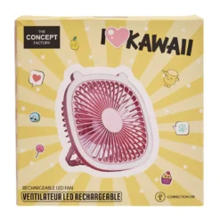 VENTILATEUR LED RECHARGEABLE USB 2 EN 1 KAWAII