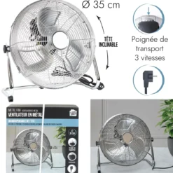 VENTILATEUR METAL D.35CM