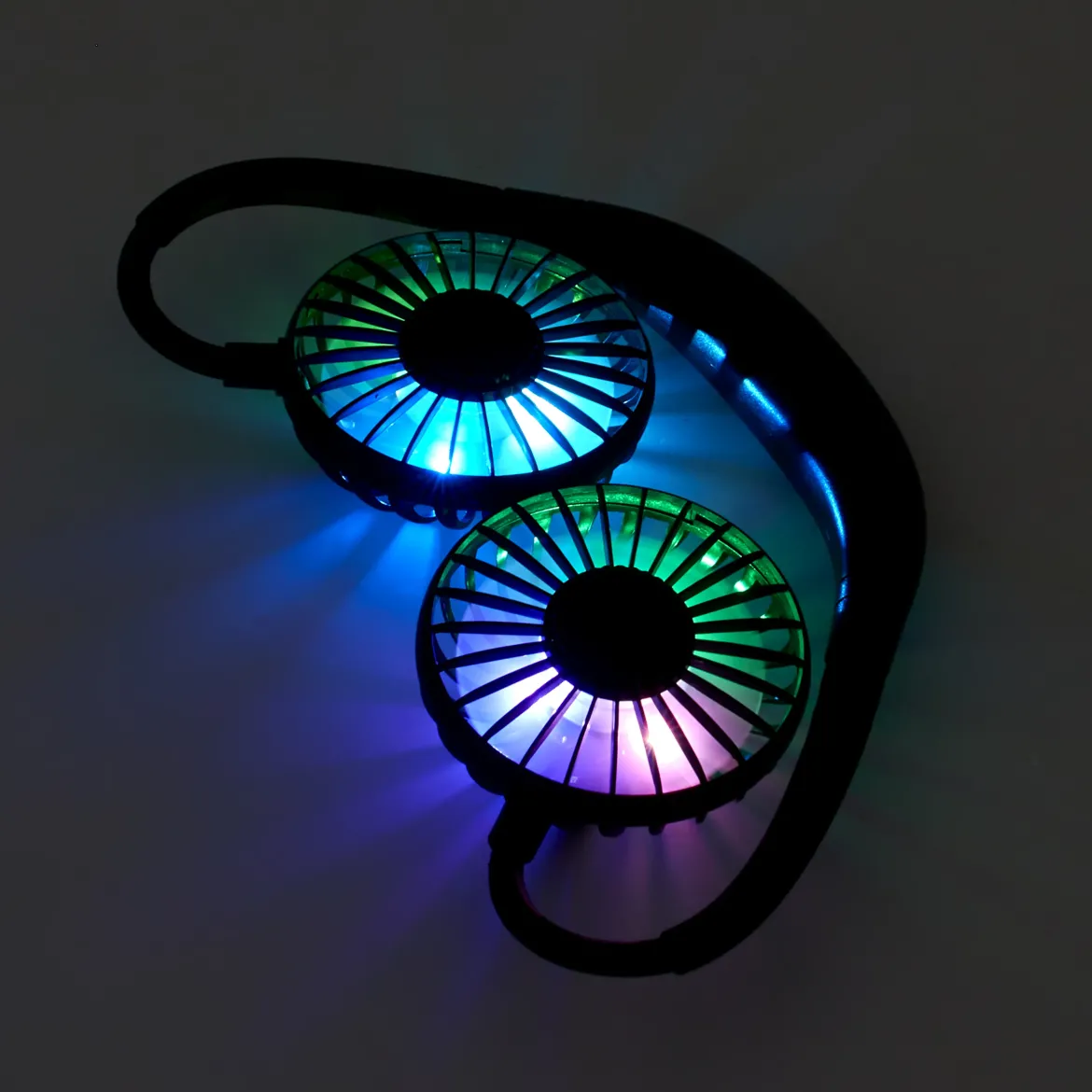 VENTILATEUR RECHARGEABLE TOUR DE COU LUMINEUX