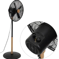 VENTILATEUR SUR PIED DIA40CM NOIR