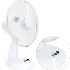 VENTILATEUR TABLE D.30CM BLANC