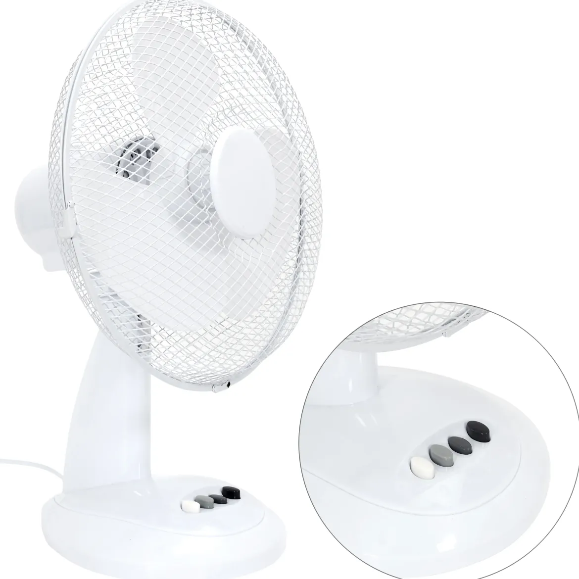 VENTILATEUR TABLE D.30CM BLANC
