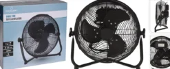 VENTILATEUR TABLE 35X20X40CM METAL NOIR 3 VITESSES 40W