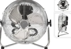 VENTILATEUR TABLE 35X20X40CM METAL CHROME 3 VITESSES 50W