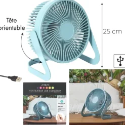 VENTILATEUR USB SILENCIEUX H25CM