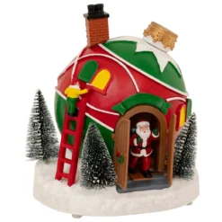 VILLADE DE NOEL BOULE PERE NOEL 4 LEDS