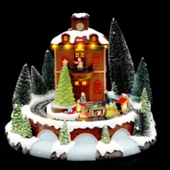 VILLAGE DE NOEL GARE ET TRAIN 18LEDS