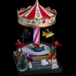 VILLAGE DE NOEL MANEGE ET AVIONS A PILE 4LED