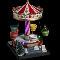 VILLAGE DE NOEL MANEGE ET AVIONS A PILE 4LED