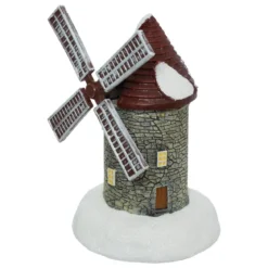VILLAGE DE NOEL MOULIN 4LED H.15CM