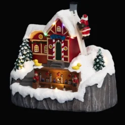 VILLAGE DE NOEL PERE NOEL ECHELLE 8LEDS