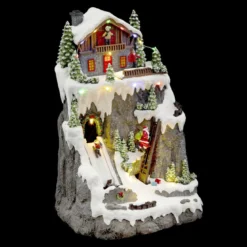 VILLAGE DE NOEL PERE NOEL GRIMPANT 17LEDS