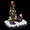VILLAGE DE NOEL SAPIN PERE NOEL FAUTEUIL A PILE 8 LEDS