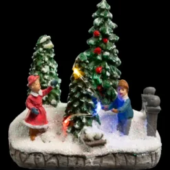 VILLAGE DE NOEL SCENE LUMINEUX A PILES