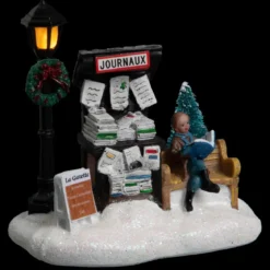 VILLAGE DE NOEL SCENETTE A PILE STAND 1LED