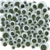 YEUX MOBILES NOIR ET BLANC 0.8 A 1.2 CM X 116 PCS